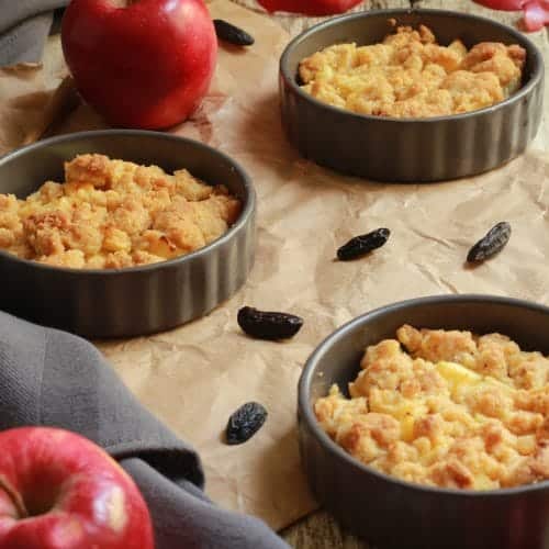 Crumble aux pommes et fève tonka
