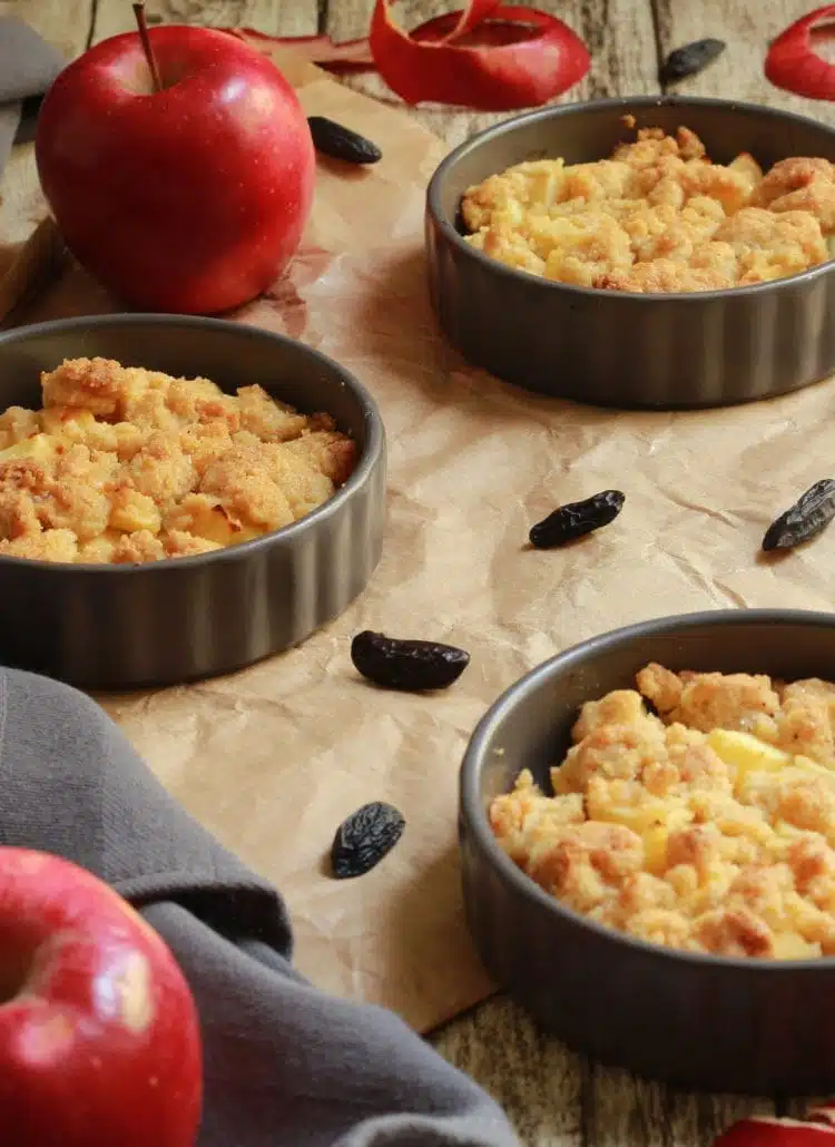 Crumble aux pommes et fève tonka