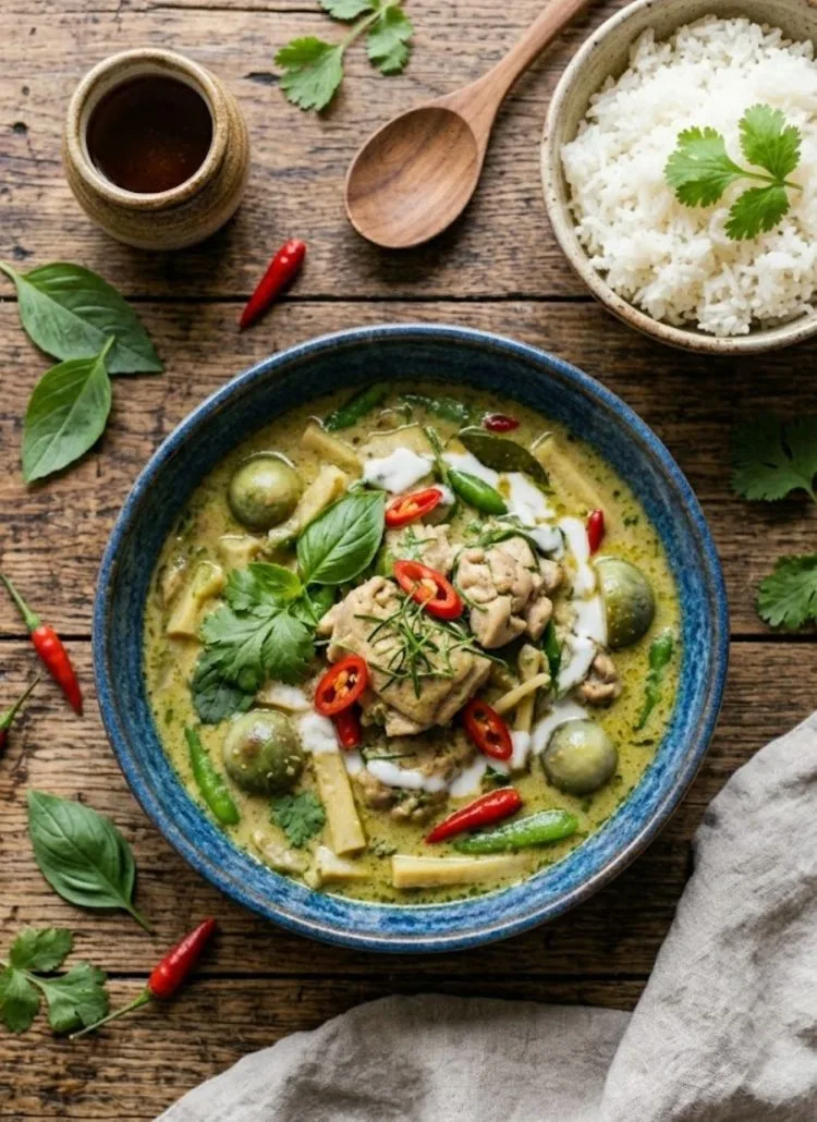 curry vert de poulet