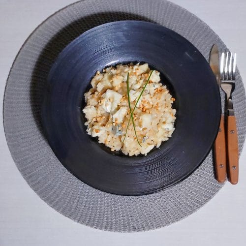 Risotto au gorgonzola et noisettes