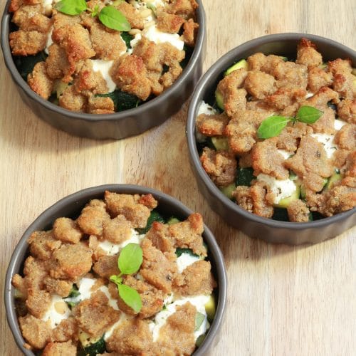 Crumble de courgette et chèvre