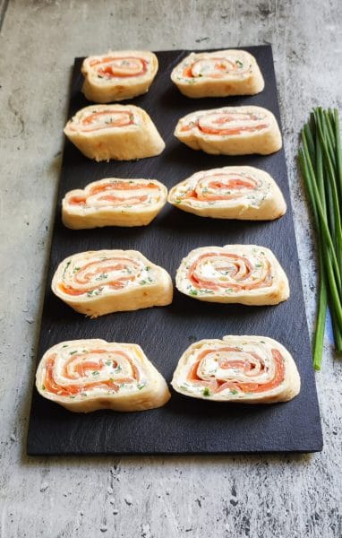 Wraps de saumon fumé au raifort Wraps de saumon fumé au raifort