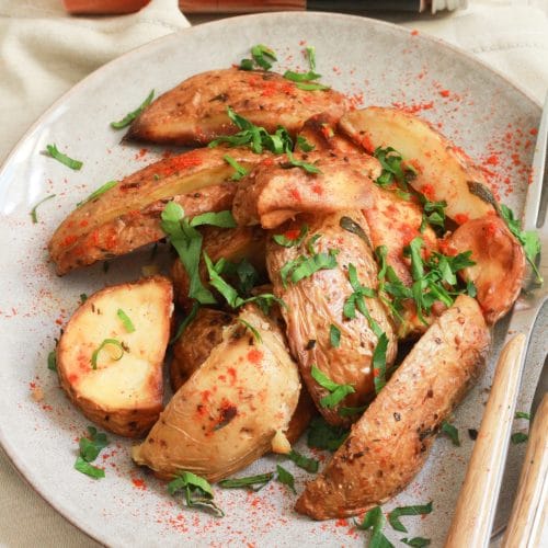 Potatoes au paprika fumé et oignons nouveaux