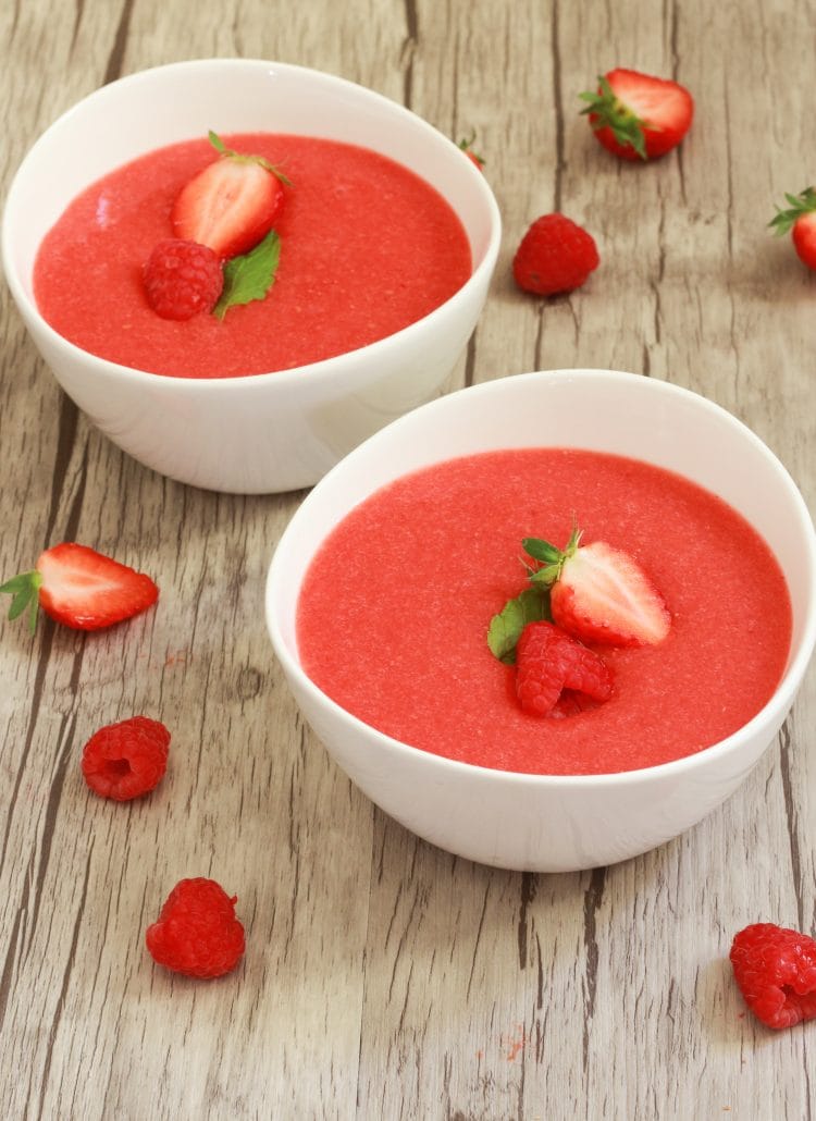 gaspacho de fruits rouges