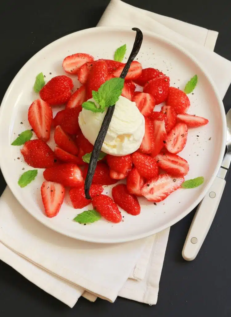 salade de fraises au poivre de penja