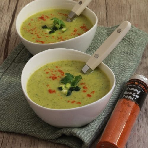 velouté de courgettes au curry rouge
