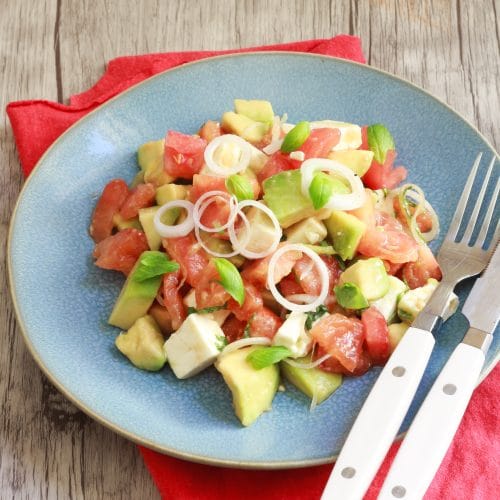 salade de tomates avoccat et féta