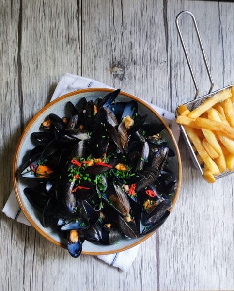 moules marinières pimentées