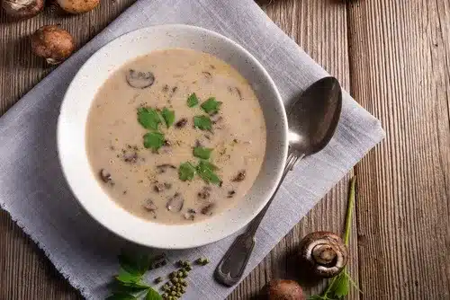 Crème de champignons au cumin
