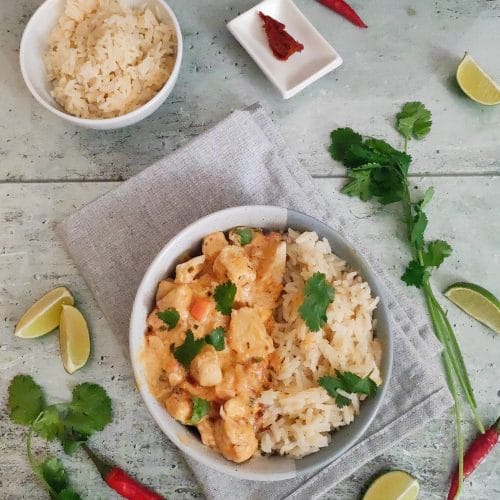 poulet au curry rouge