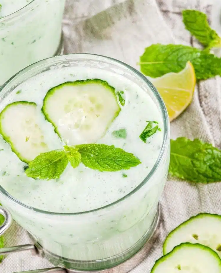 Gaspacho de concombre et menthe