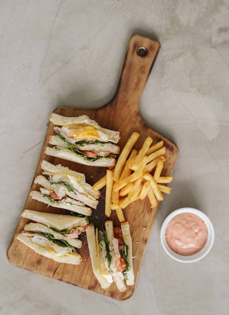 Club sandwich au poulet