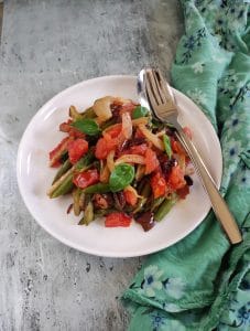 Poêlée d'asperges vertes et fenouil