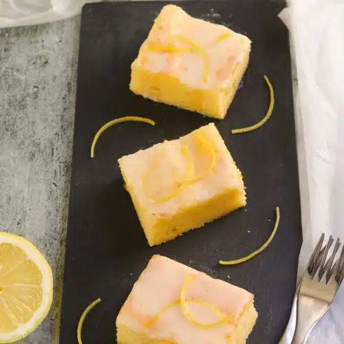Carrés moelleux au citron