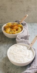 Fromage blanc aux herbes et pommes de terre sautées Fromage blanc aux herbes et pommes de terre sautées