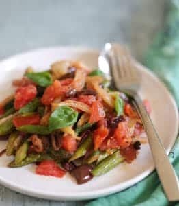 Poêlée d'asperges vertes et fenouil