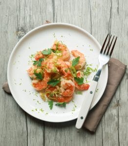 crevettes sautées à l'ail et au persil