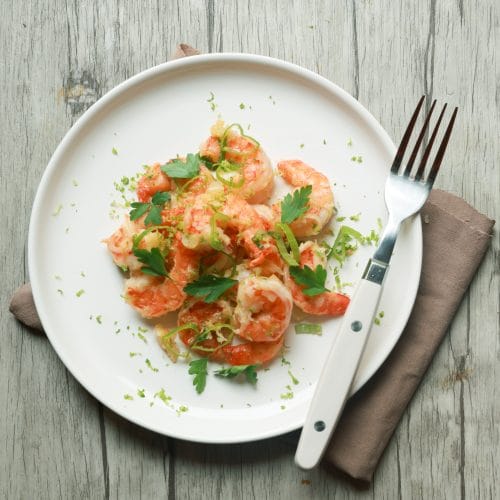 crevettes sautées à l'ail et au persil
