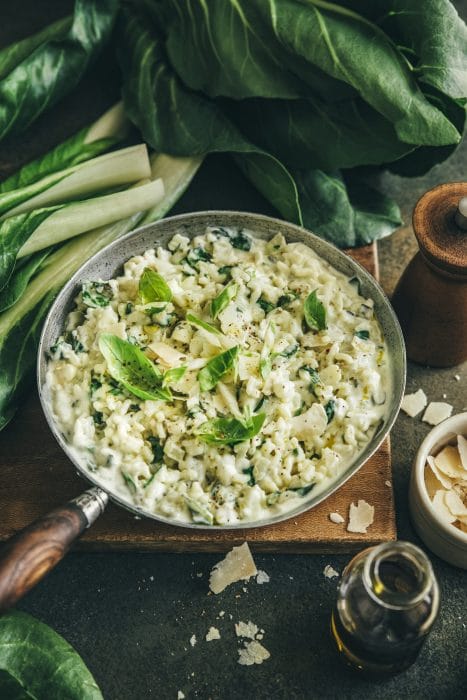 Risotto aux blettes et parmesan Risotto aux blettes et parmesan