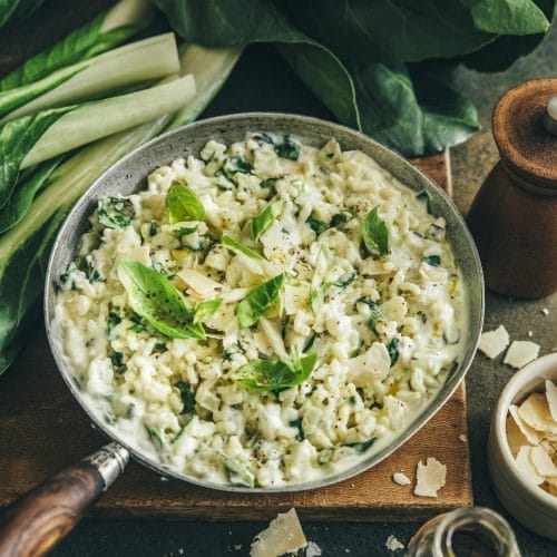 risotto aux blettes et parmesan