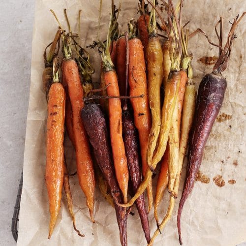 Carottes rôties au thym et au miel