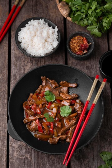Wok de boeuf aux poivrons