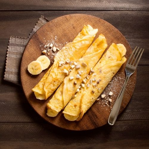 Crêpes fourrées à la banane