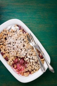 Crumble aux cerises