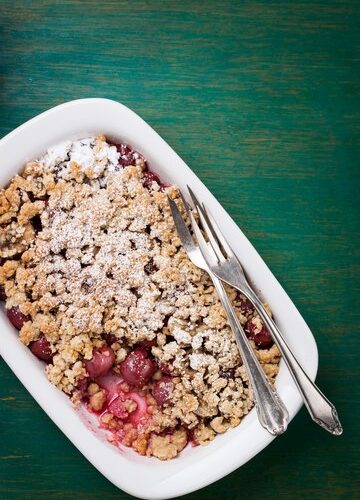 Crumble aux cerises