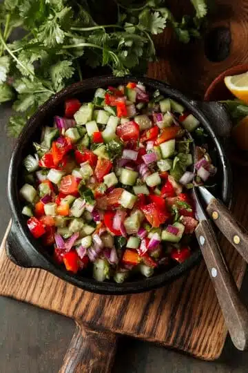 Salade de tomates et concombre