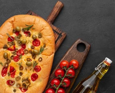 Foccacia aux tomates et olives Foccacia aux tomates et olives