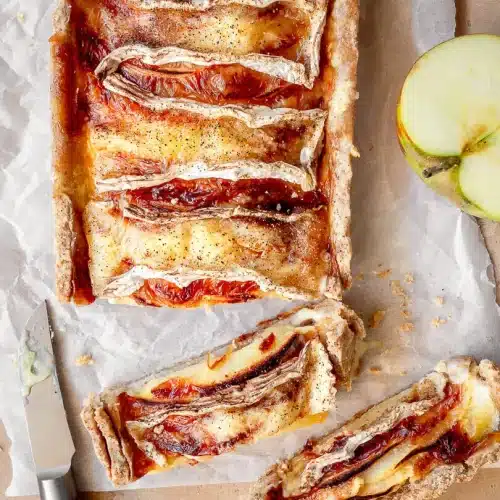Tarte au camembert et pommes