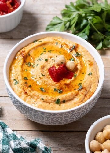Houmous de poivrons rouges au paprika