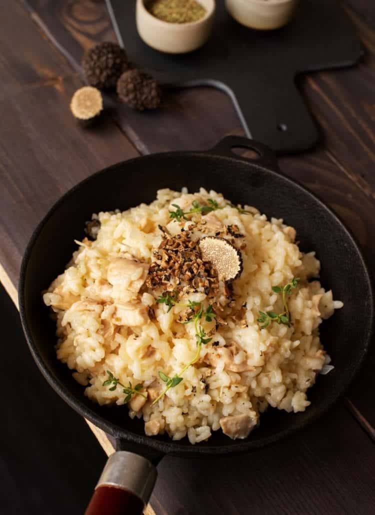 Risotto à la truffe et noisettes
