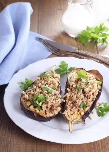 Aubergines farcies au quinoa 1 Aubergines farcies au quinoa