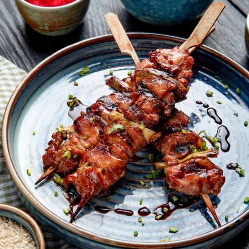 brochettes de poulet laquée au soja