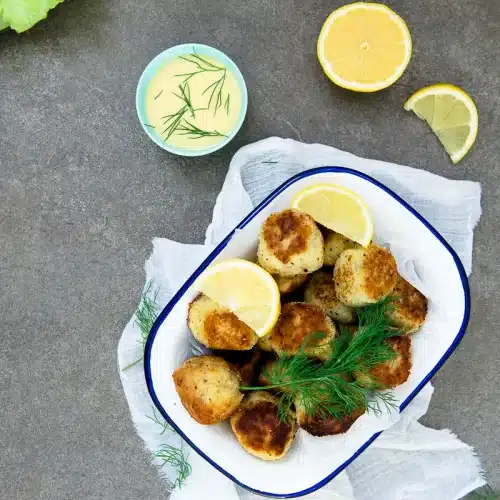 Croquette de poisson sauce au citron