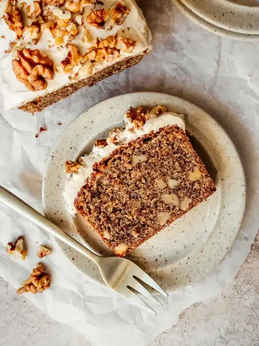 Cake aux noix et café