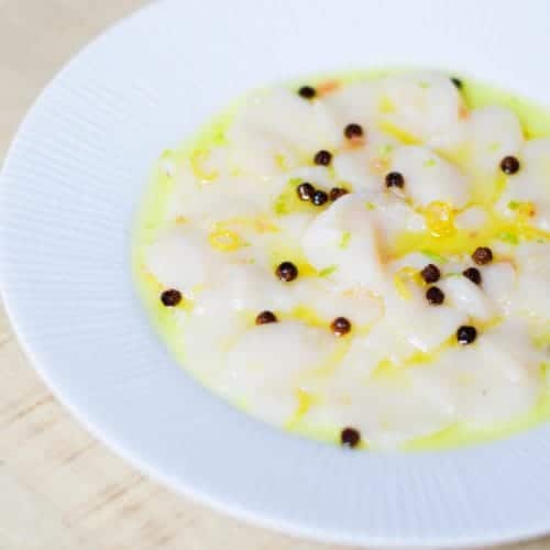 Carpaccio de Saint Jacques aux agrumes