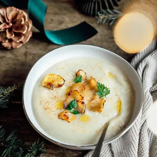 Velouté de topinambours à l'huile de truffe