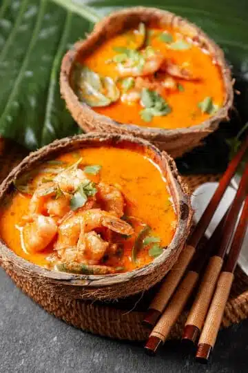 Mes photos 26 Crevettes au curry rouge