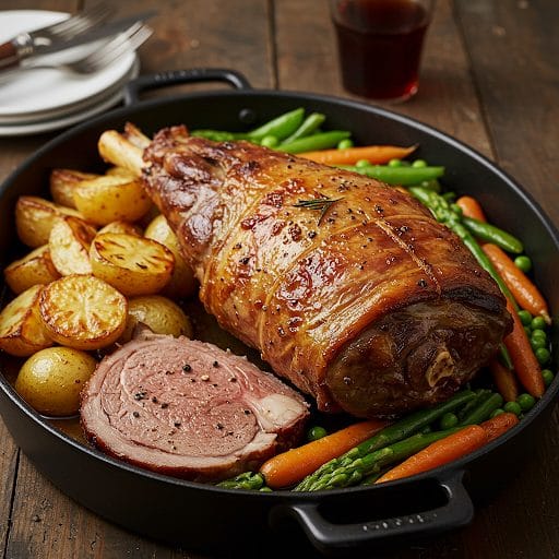 gigot d'agneau rôti