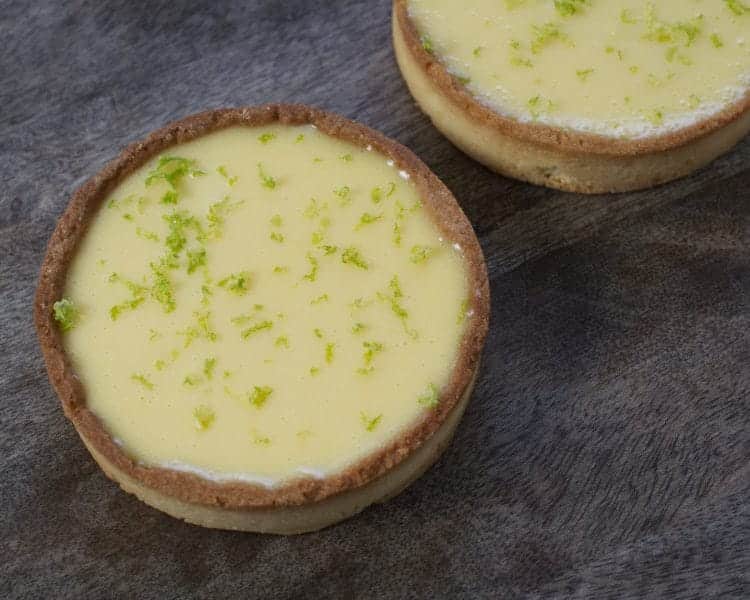 Tartelettes au citron vert et menthe