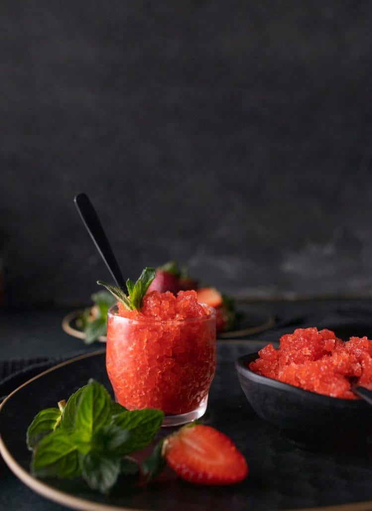 granité à la fraise