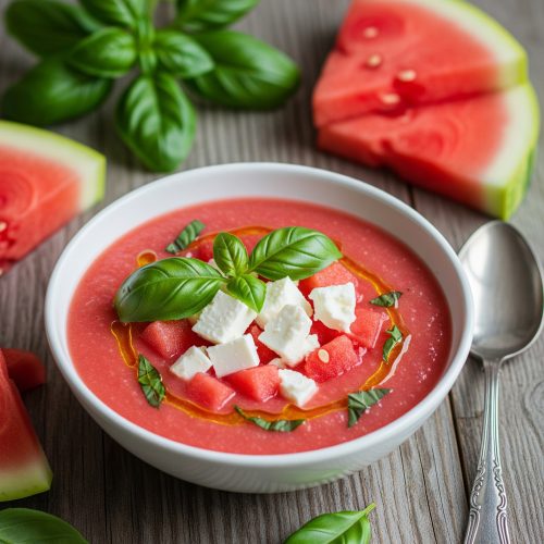 gaspacho de pastèque à la féta