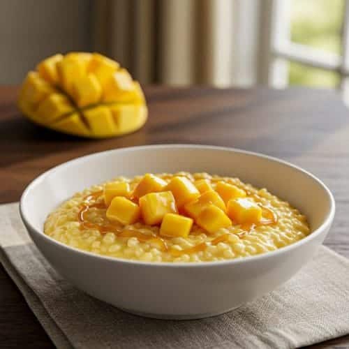 riz au lait à la mangue