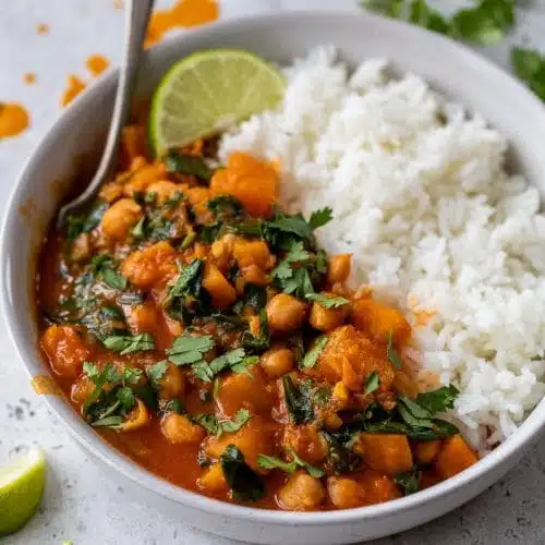 Curry de courge aux pois chiches