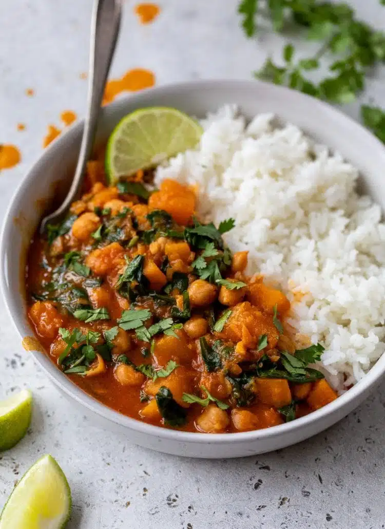 Curry de courge aux pois chiches