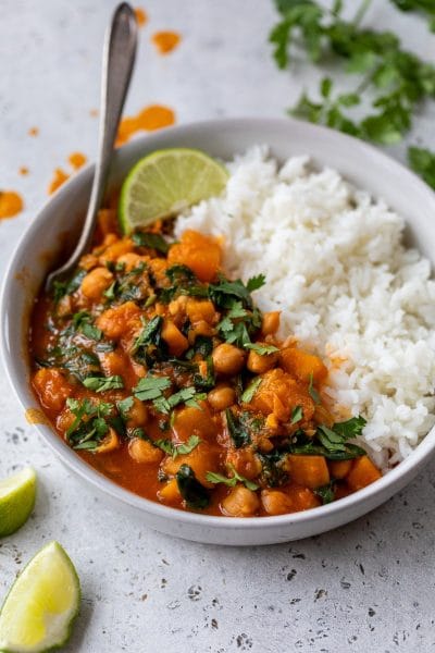 Curry de courge aux pois chiches 1 Curry de courge aux pois chiches