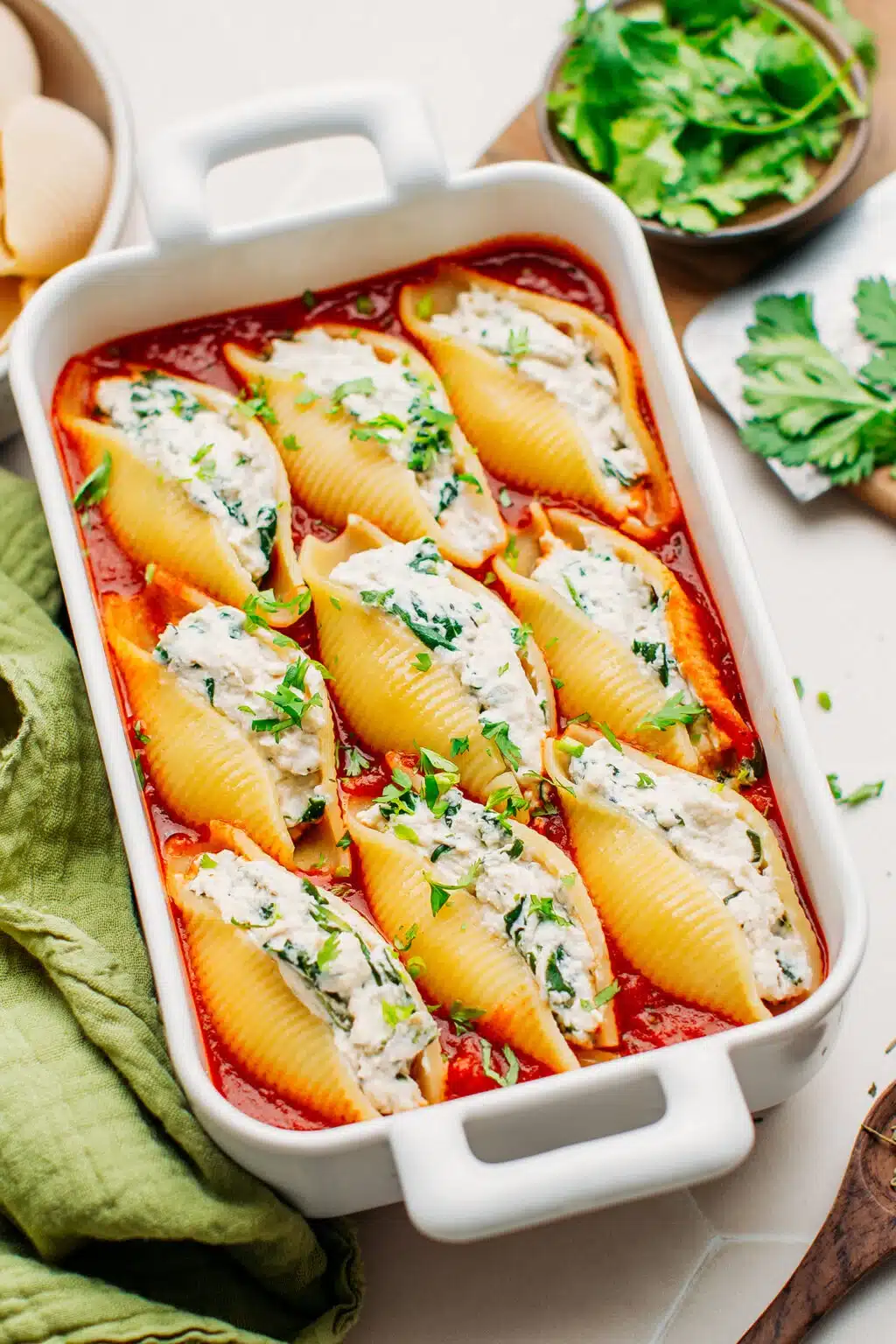 Conchiglioni farcis à la ricotta Conchiglioni farcis à la ricotta